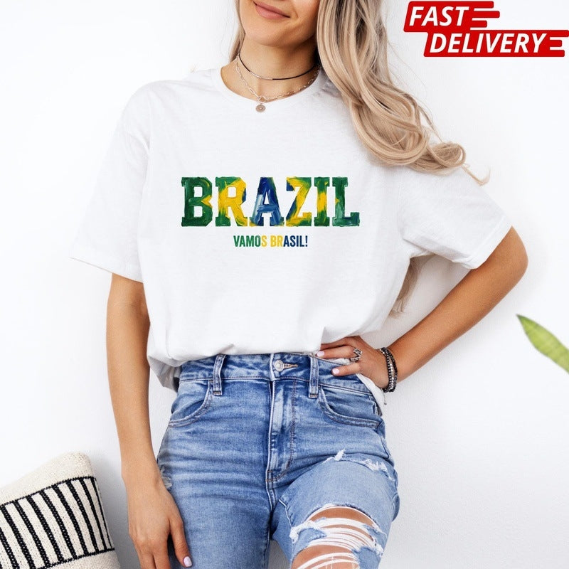 2026 World Cup Brazil Football T-Shirt – Classic "Samba Squad" Fan Apparel