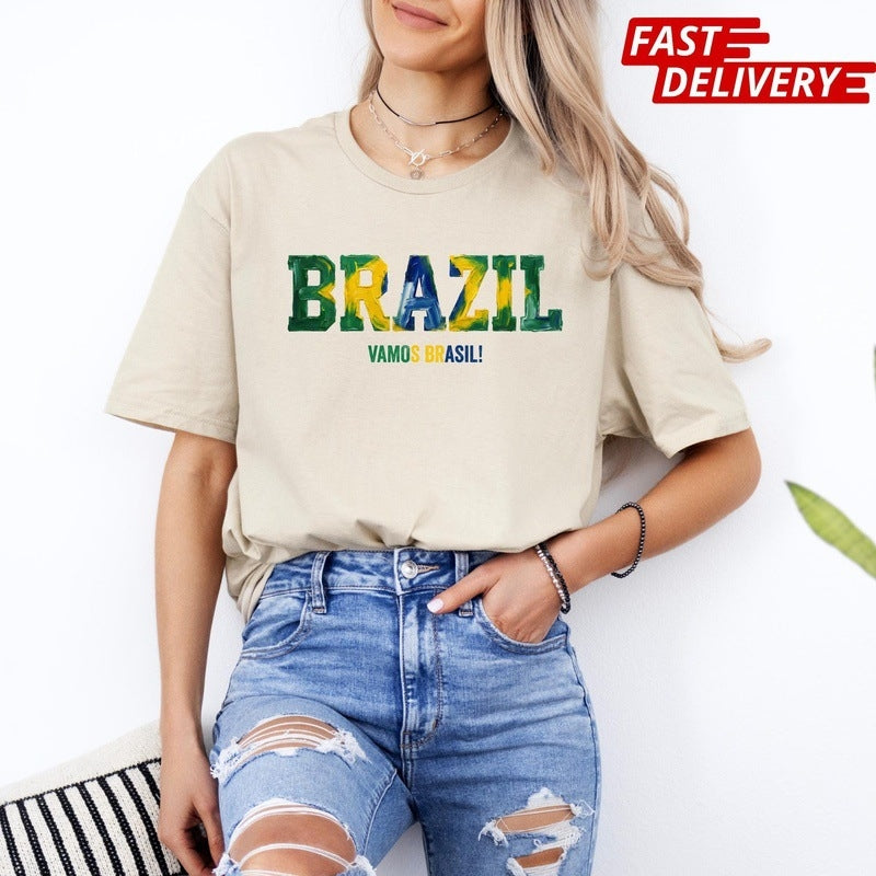 2026 World Cup Brazil Football T-Shirt – Classic "Samba Squad" Fan Apparel