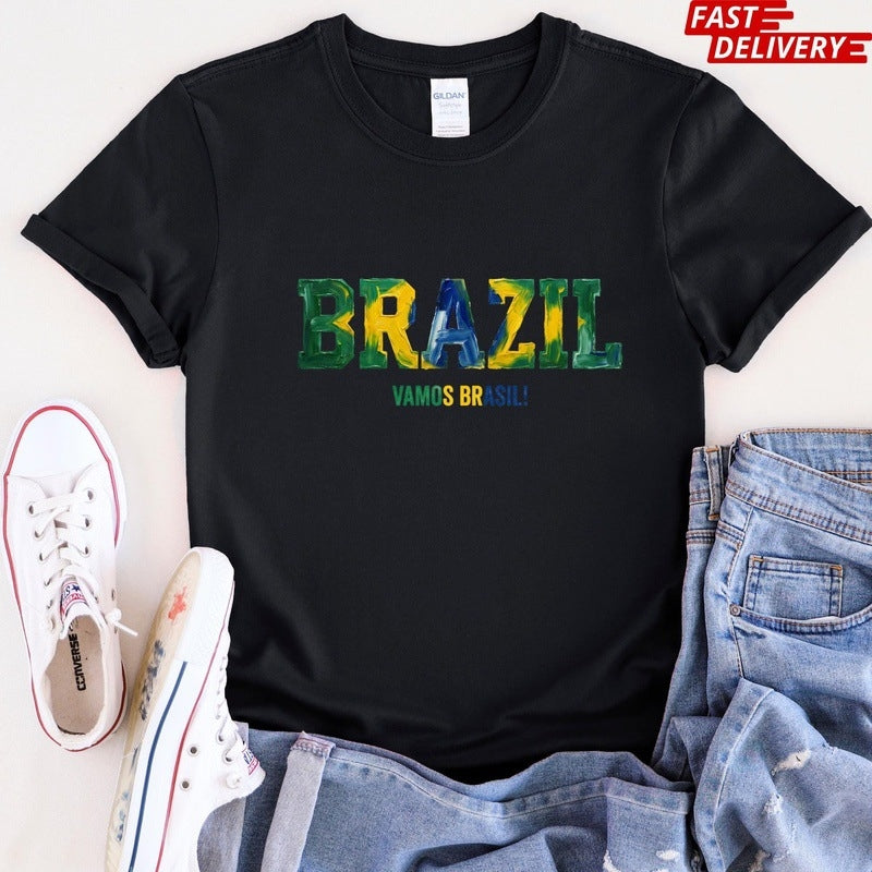 2026 World Cup Brazil Football T-Shirt – Classic "Samba Squad" Fan Apparel