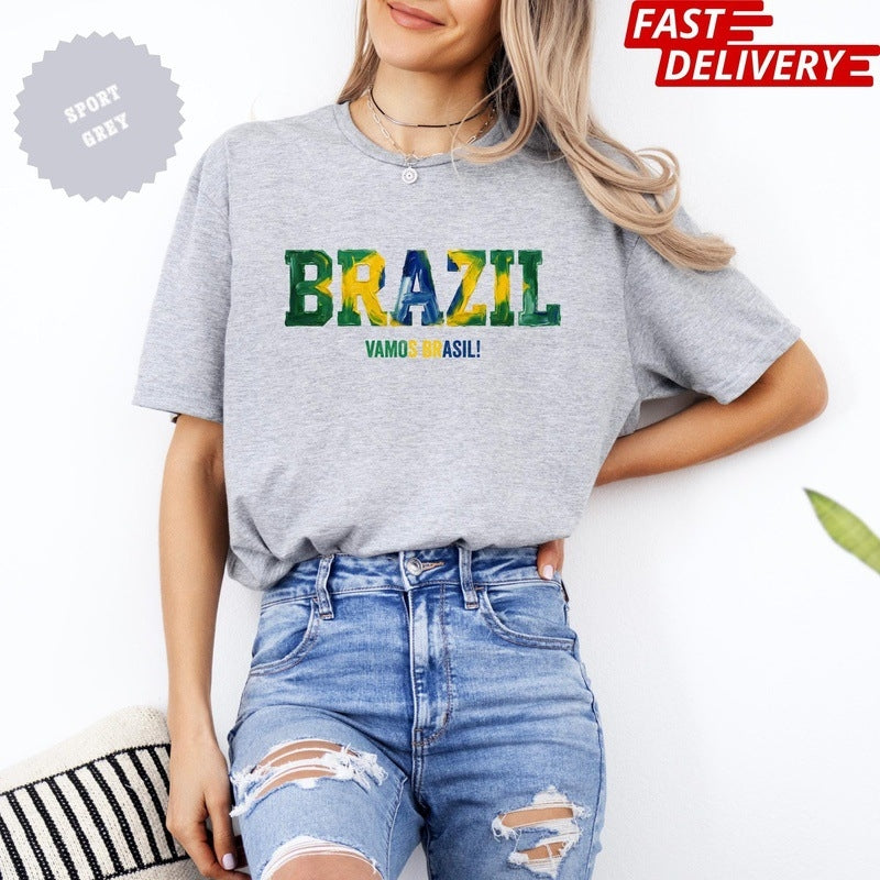 2026 World Cup Brazil Football T-Shirt – Classic "Samba Squad" Fan Apparel