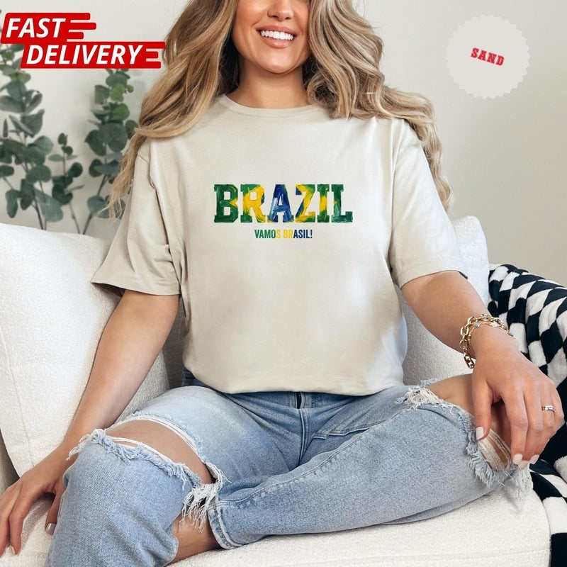 2026 World Cup Brazil Football T-Shirt – Classic "Samba Squad" Fan Apparel