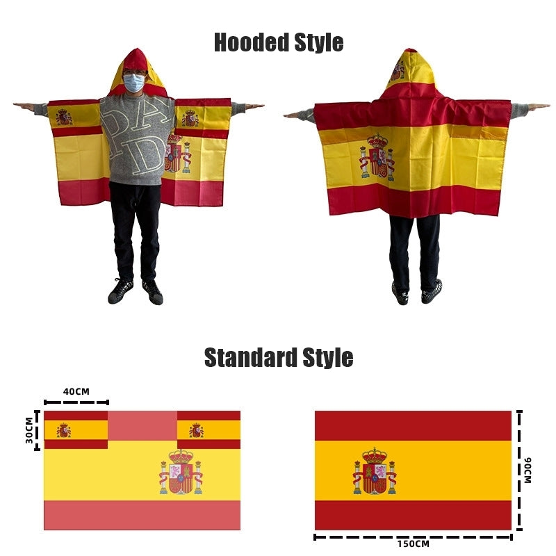 2026 World Cup Fan Scarf Shawl – National Team Body Flag Cape