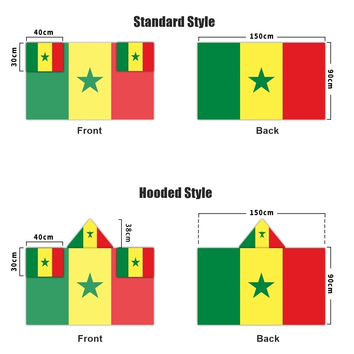 2026 World Cup Fan Scarf Shawl – National Team Body Flag Cape