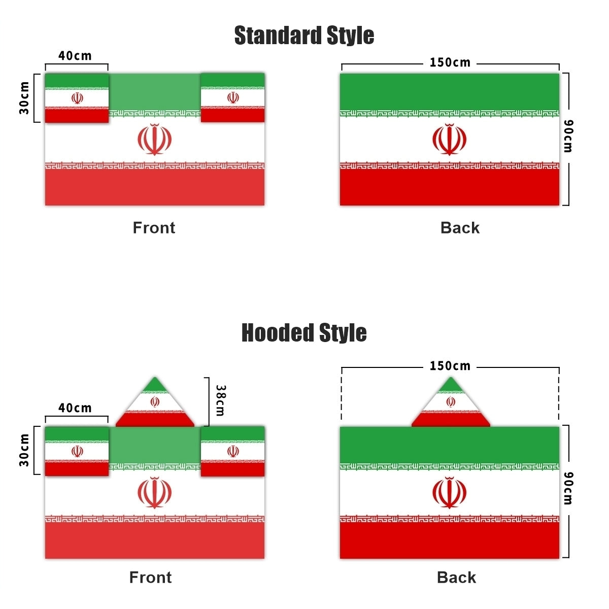 2026 World Cup Fan Scarf Shawl – National Team Body Flag Cape