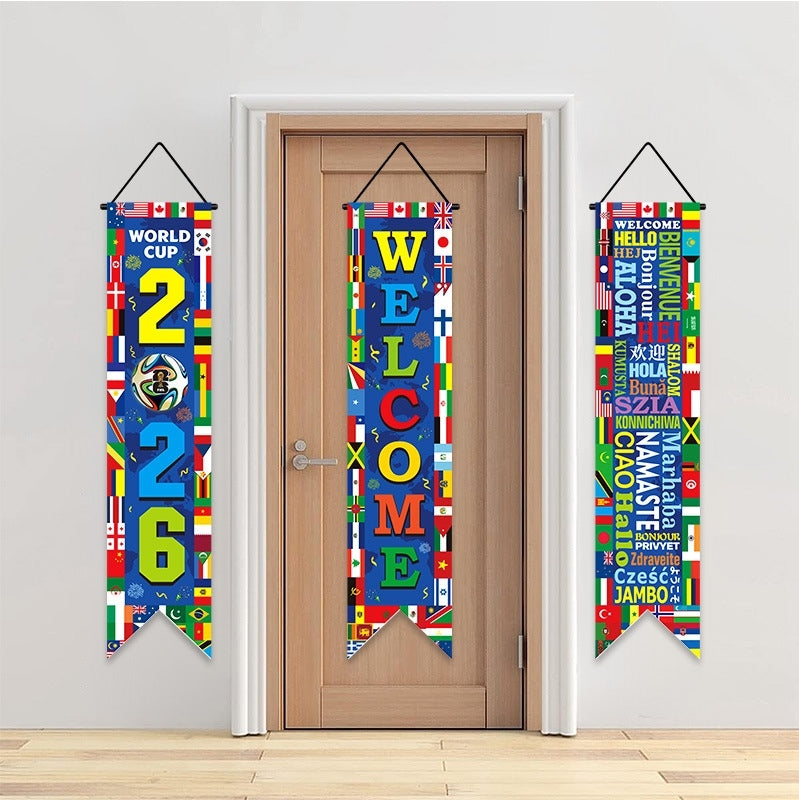 2026 World Cup Fan Support Flags – Vibrant Wall Decor Couplets & Banners