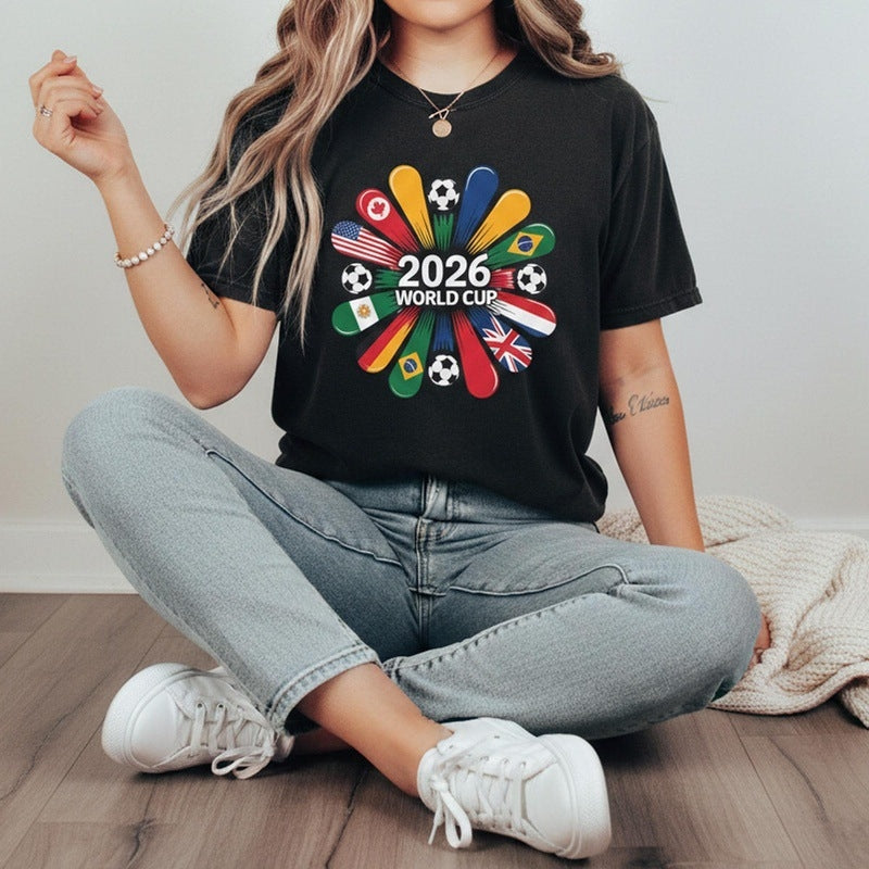 2026 World Cup Fan Tee – Global Flags Soccer Graphic T-Shirt