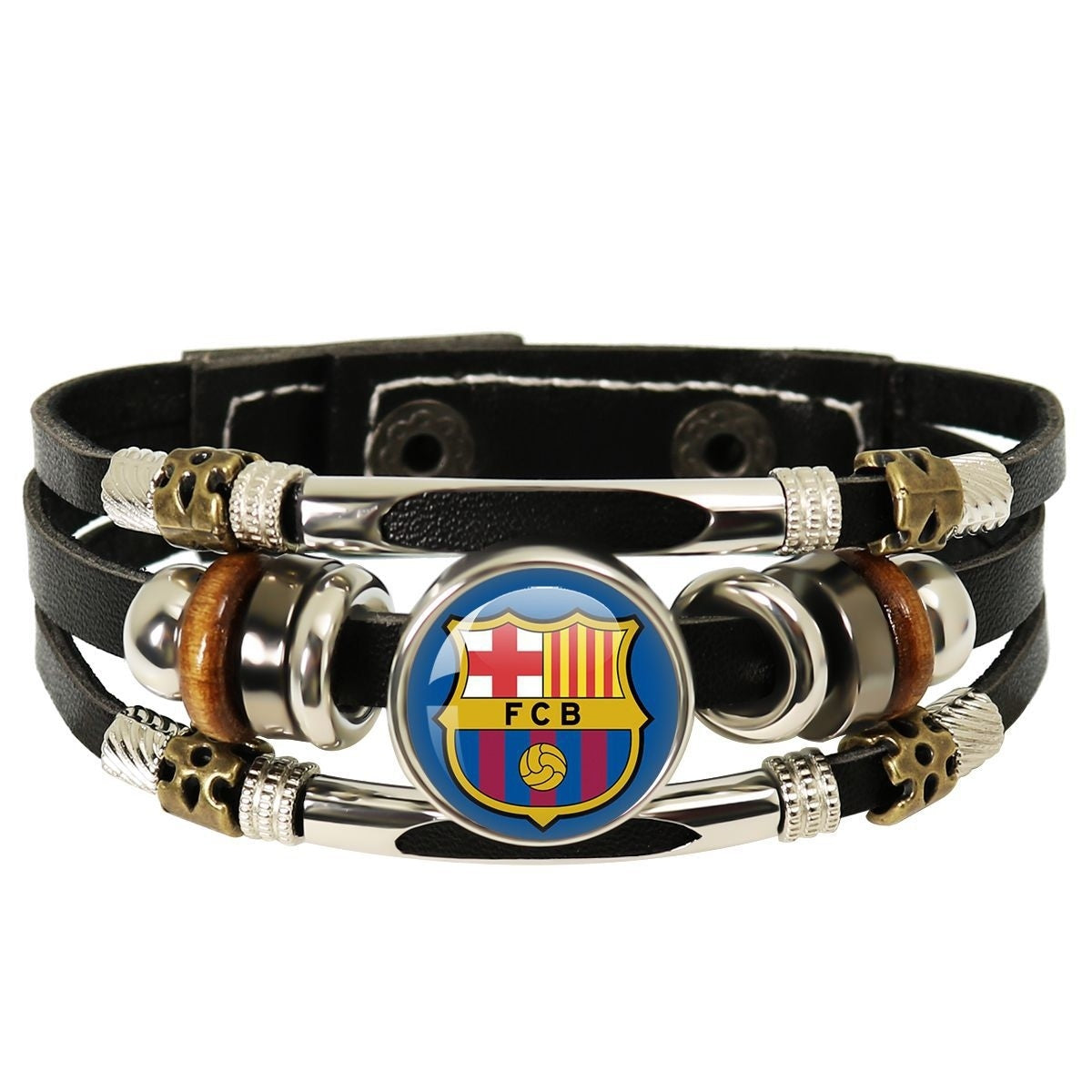 2026 World Cup Team Logo Leather Wristband – Hand-Woven Fan Edition