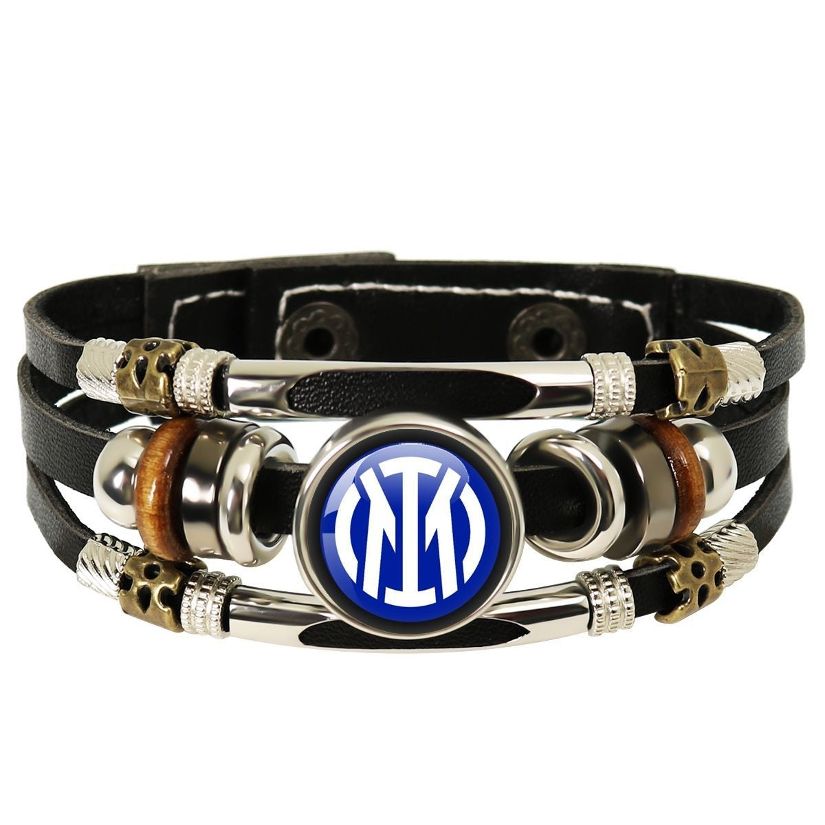 2026 World Cup Team Logo Leather Wristband – Hand-Woven Fan Edition
