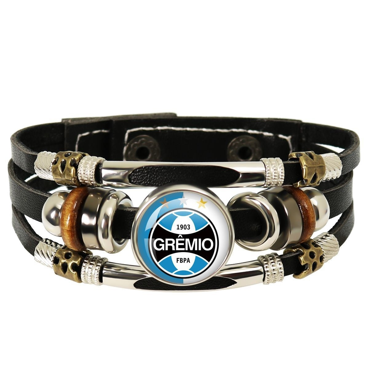 2026 World Cup Team Logo Leather Wristband – Hand-Woven Fan Edition