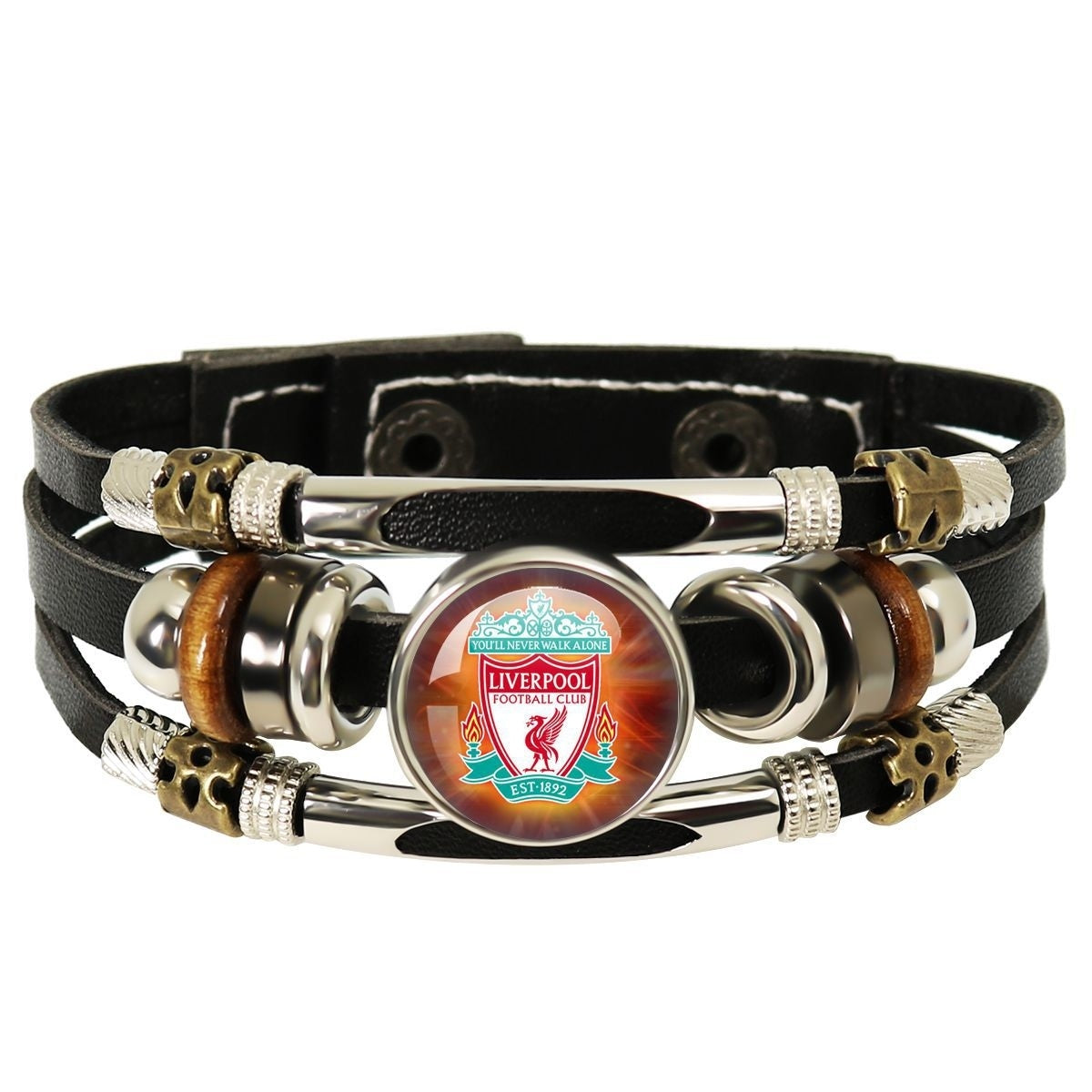 2026 World Cup Team Logo Leather Wristband – Hand-Woven Fan Edition