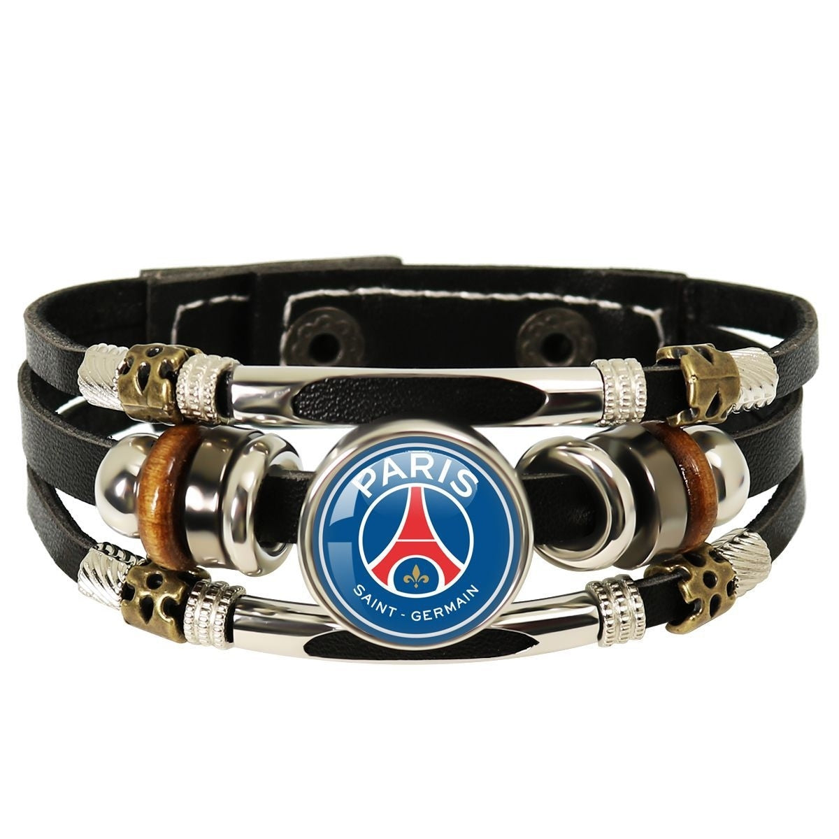 2026 World Cup Team Logo Leather Wristband – Hand-Woven Fan Edition