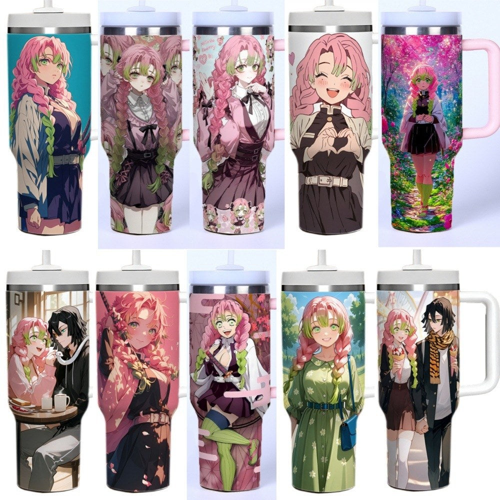 Demon Slayer Mitsuri Kanroji 40oz Insulated Car Tumbler