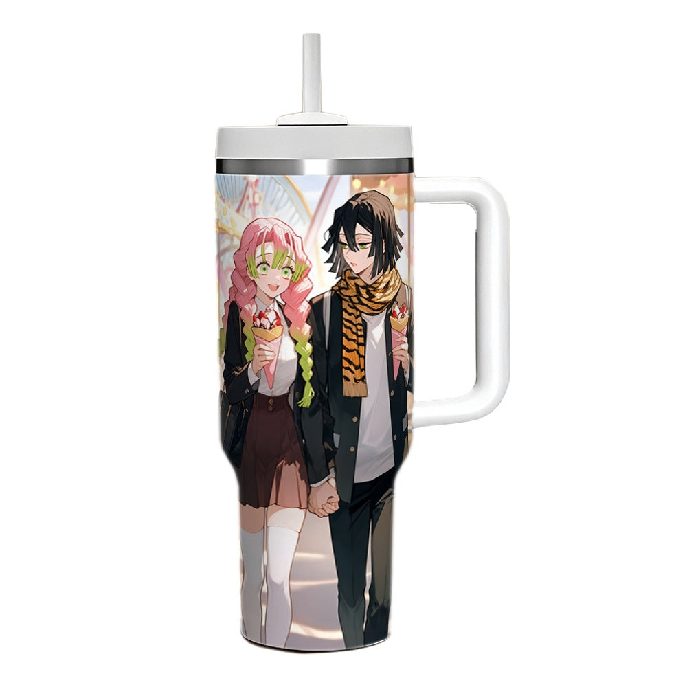 Demon Slayer Mitsuri Kanroji 40oz Insulated Car Tumbler