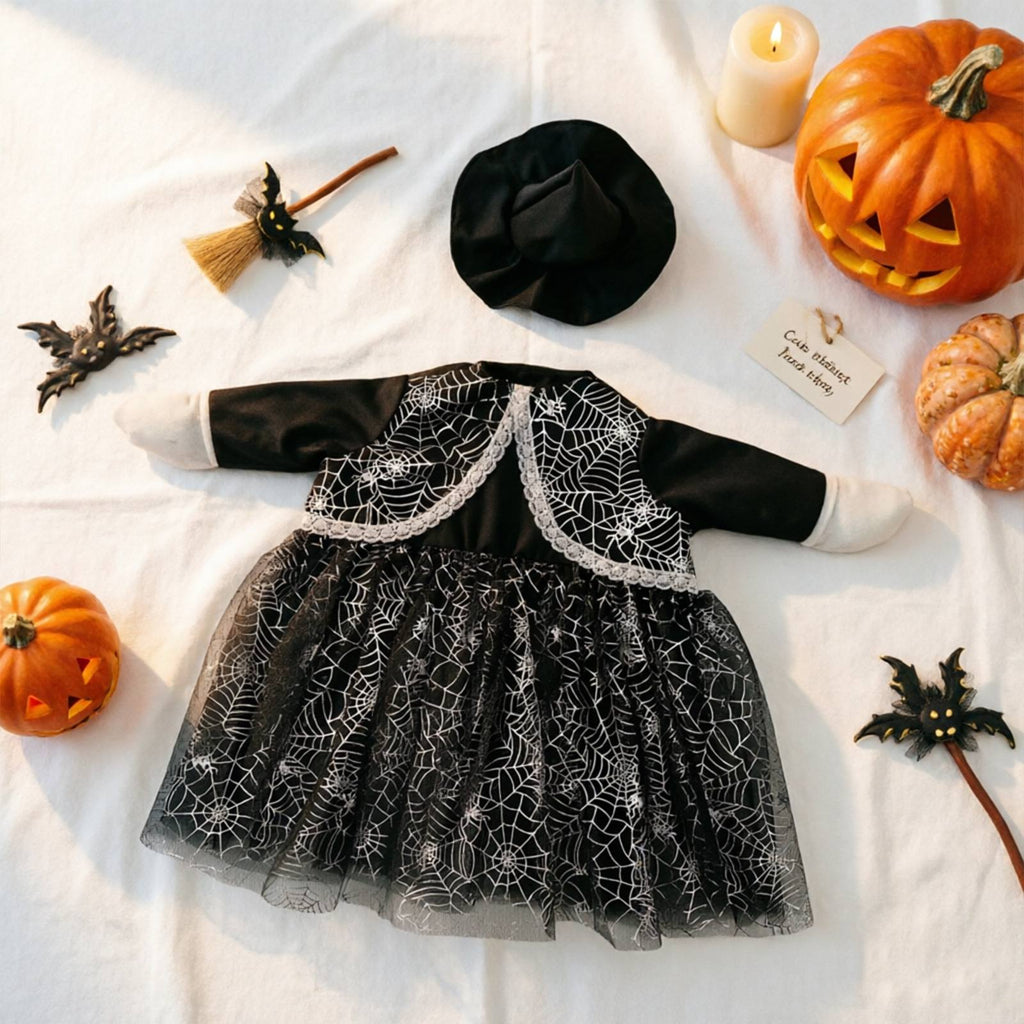 Halloween Porch Goose Costume & Decor Set – Witch Outfit with Hat & Broom