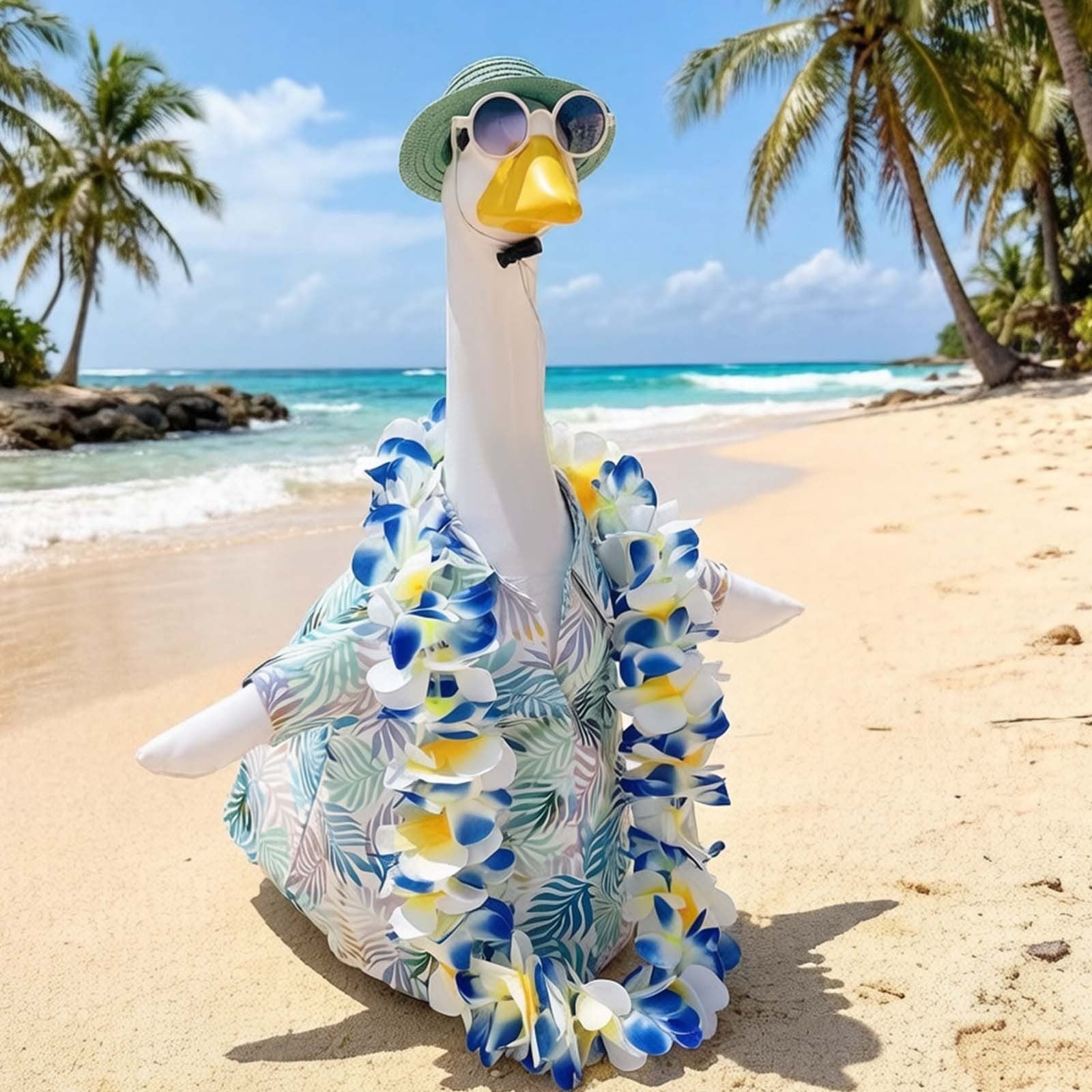 Hawaii Porch Goose Outfit - Tropical Yard Goose Costume & Accessory Set