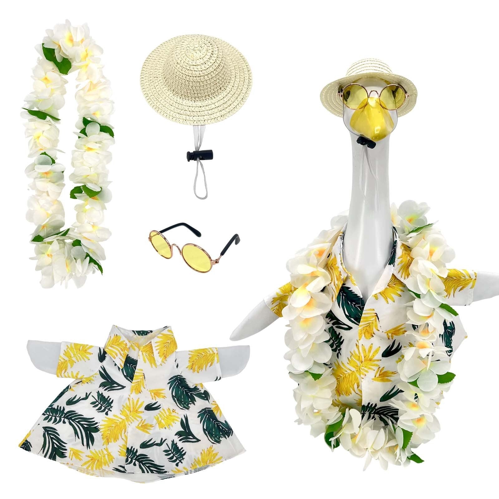 Hawaii Porch Goose Outfit - Tropical Yard Goose Costume & Accessory Set