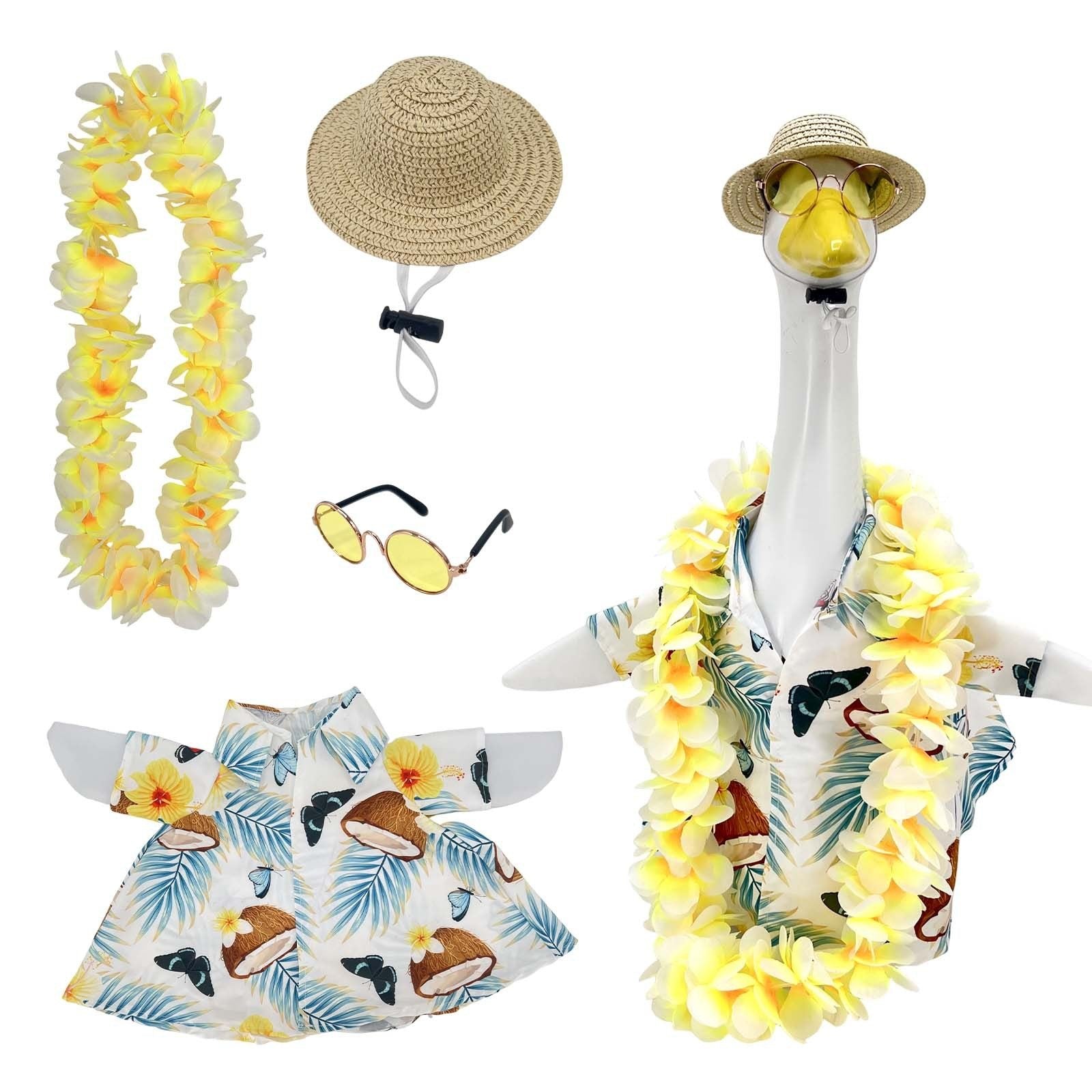 Hawaii Porch Goose Outfit - Tropical Yard Goose Costume & Accessory Set
