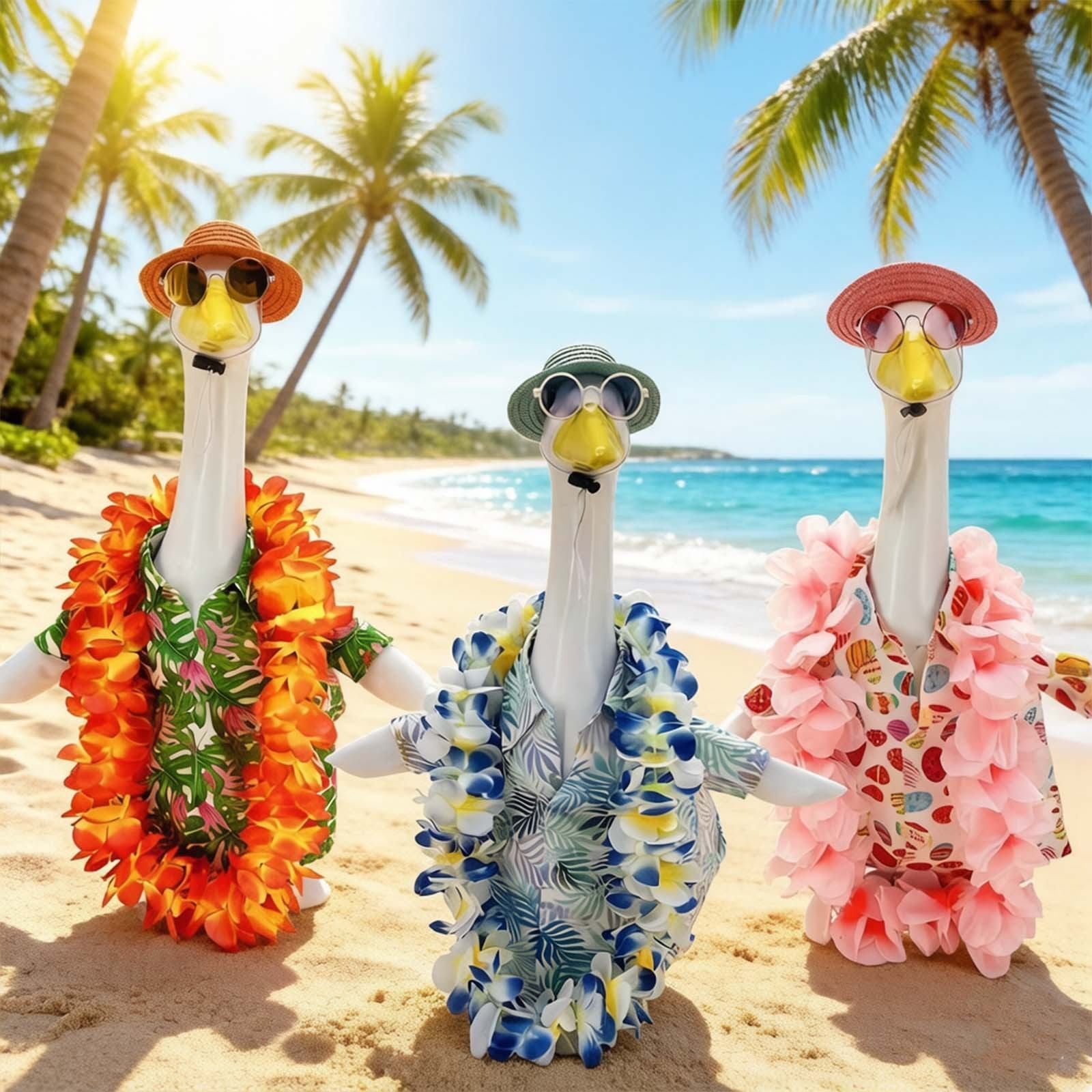 Hawaii Porch Goose Outfit - Tropical Yard Goose Costume & Accessory Set