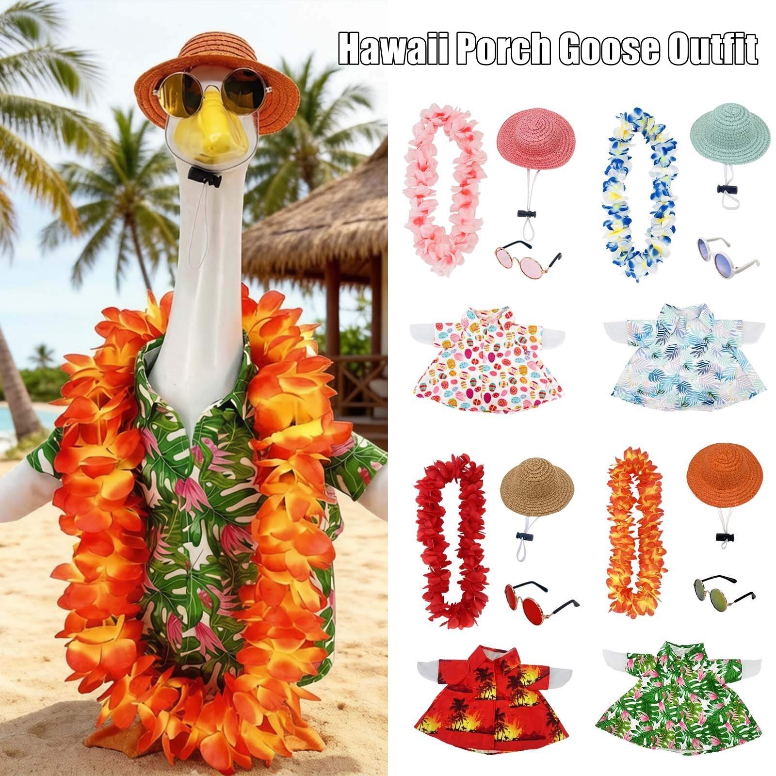 Hawaii Porch Goose Outfit - Tropical Yard Goose Costume & Accessory Set