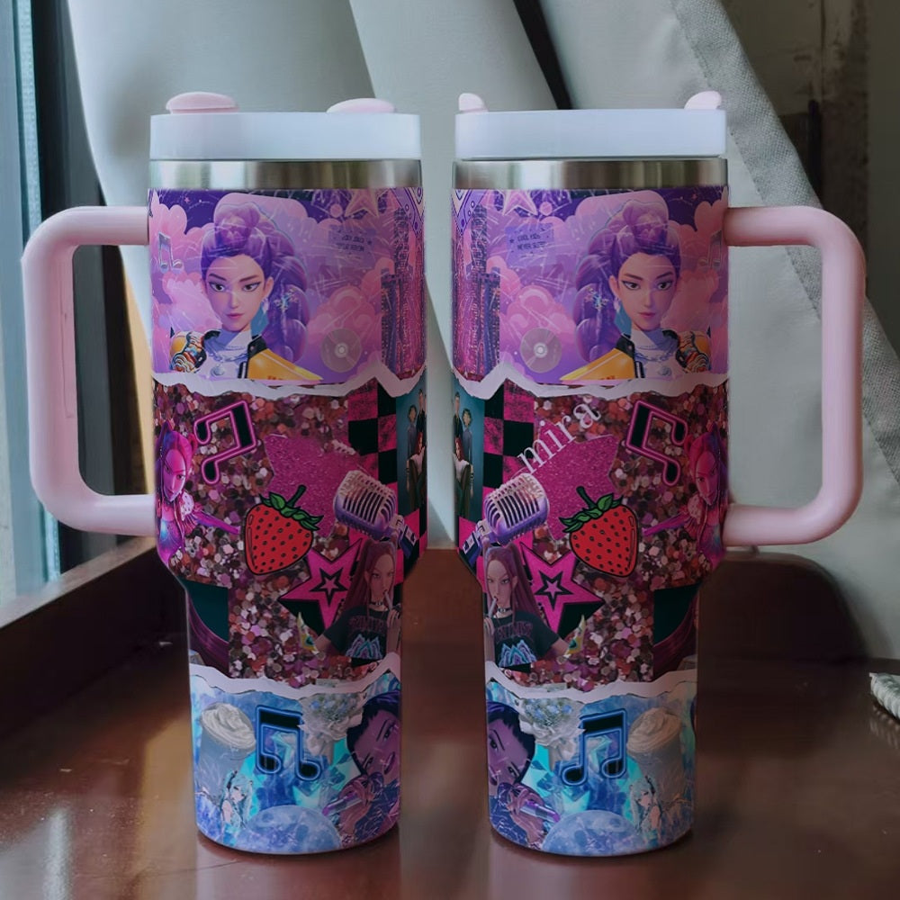 Kpop Demon Hunter 40oz Insulated Car Tumbler