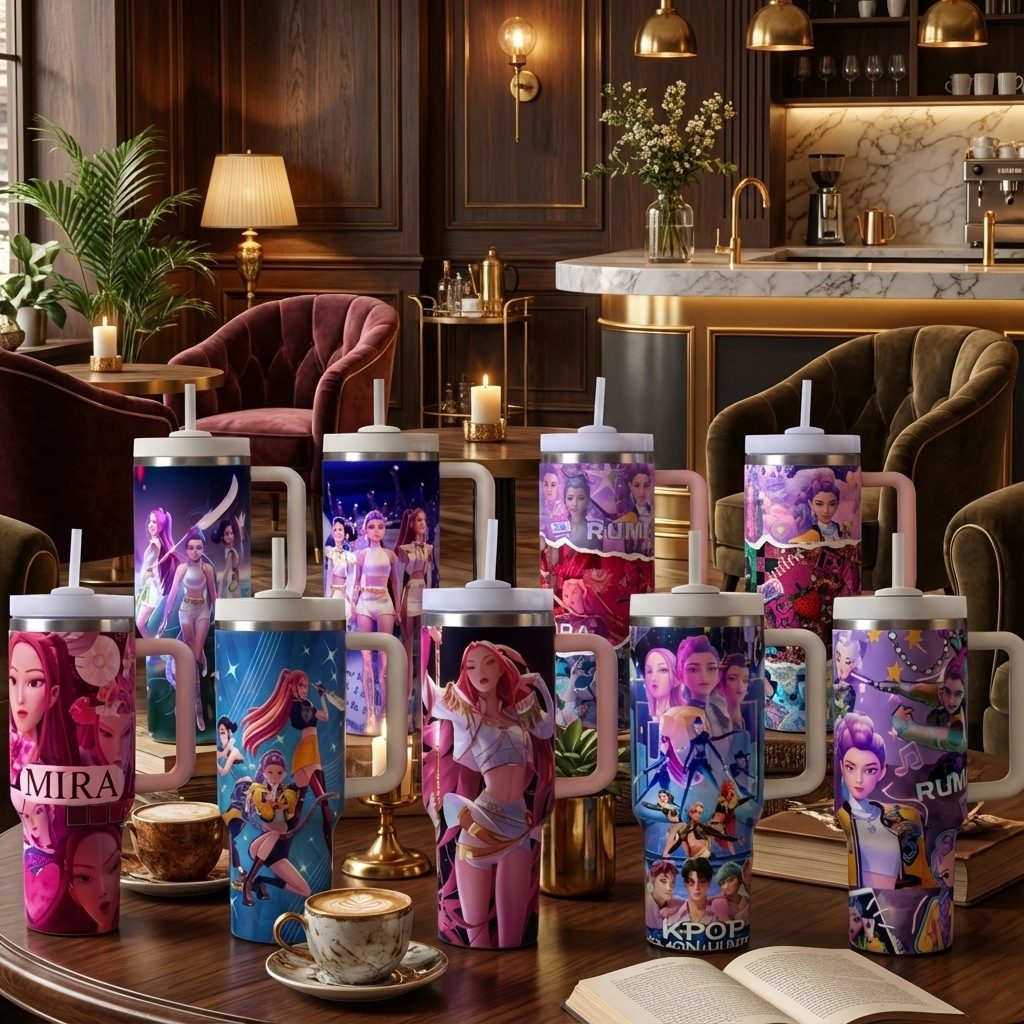 Kpop Demon Hunter 40oz Insulated Car Tumbler