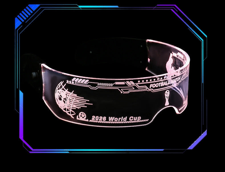 2026 World Cup Light-Up Fan Support Glasses – LED Soccer Party Eyewear