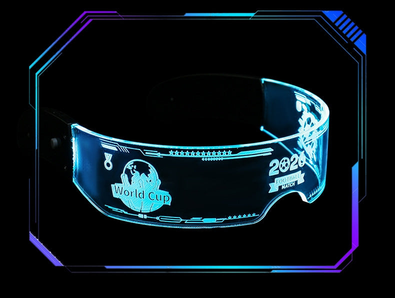 2026 World Cup Light-Up Fan Support Glasses – LED Soccer Party Eyewear