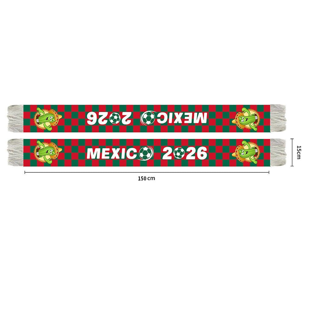 Mexico 2026 World Cup Fan Scarf | El Tri Knitted Football Scarf