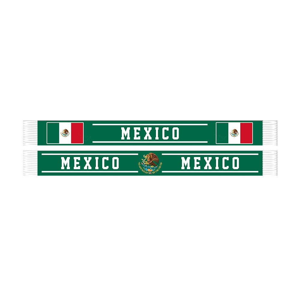 Mexico 2026 World Cup Fan Scarf | El Tri Knitted Football Scarf