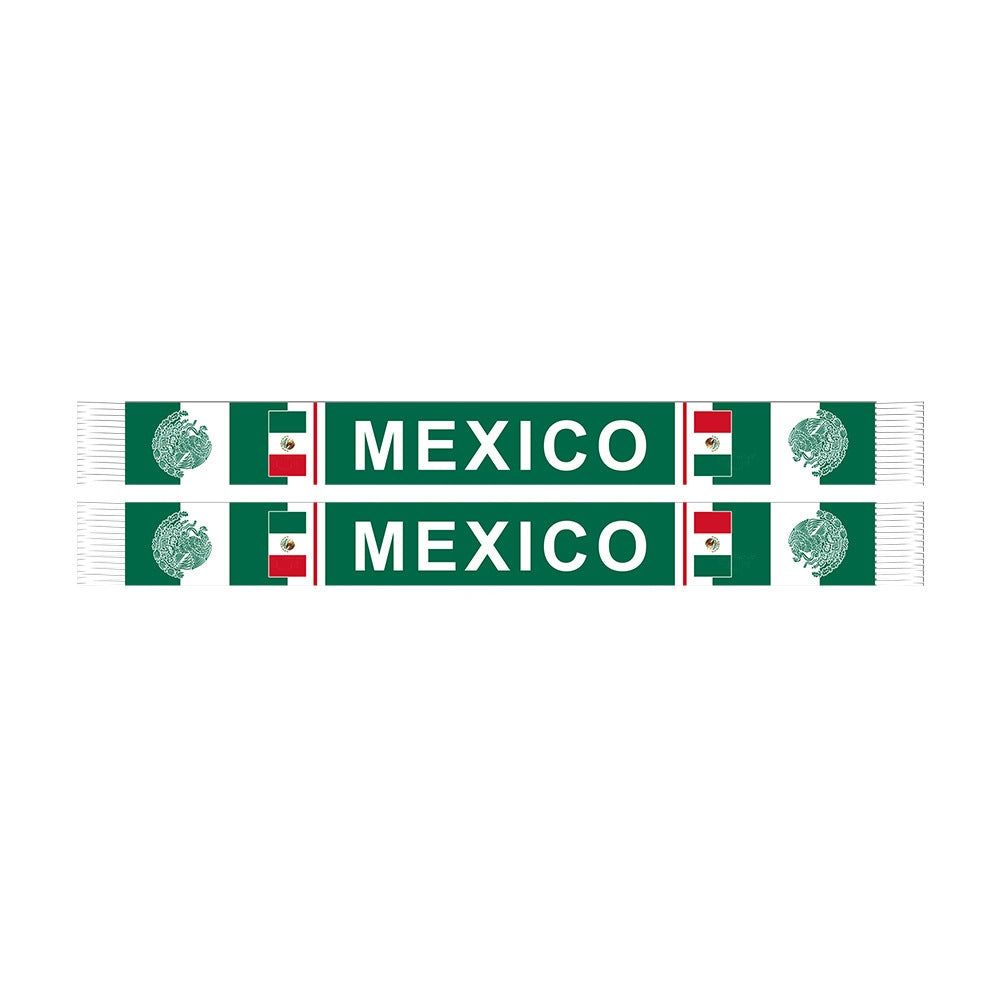 Mexico 2026 World Cup Fan Scarf | El Tri Knitted Football Scarf