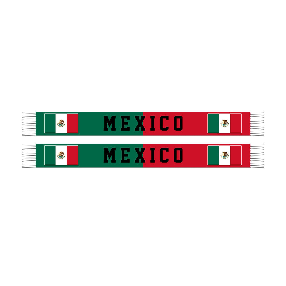Mexico 2026 World Cup Fan Scarf | El Tri Knitted Football Scarf