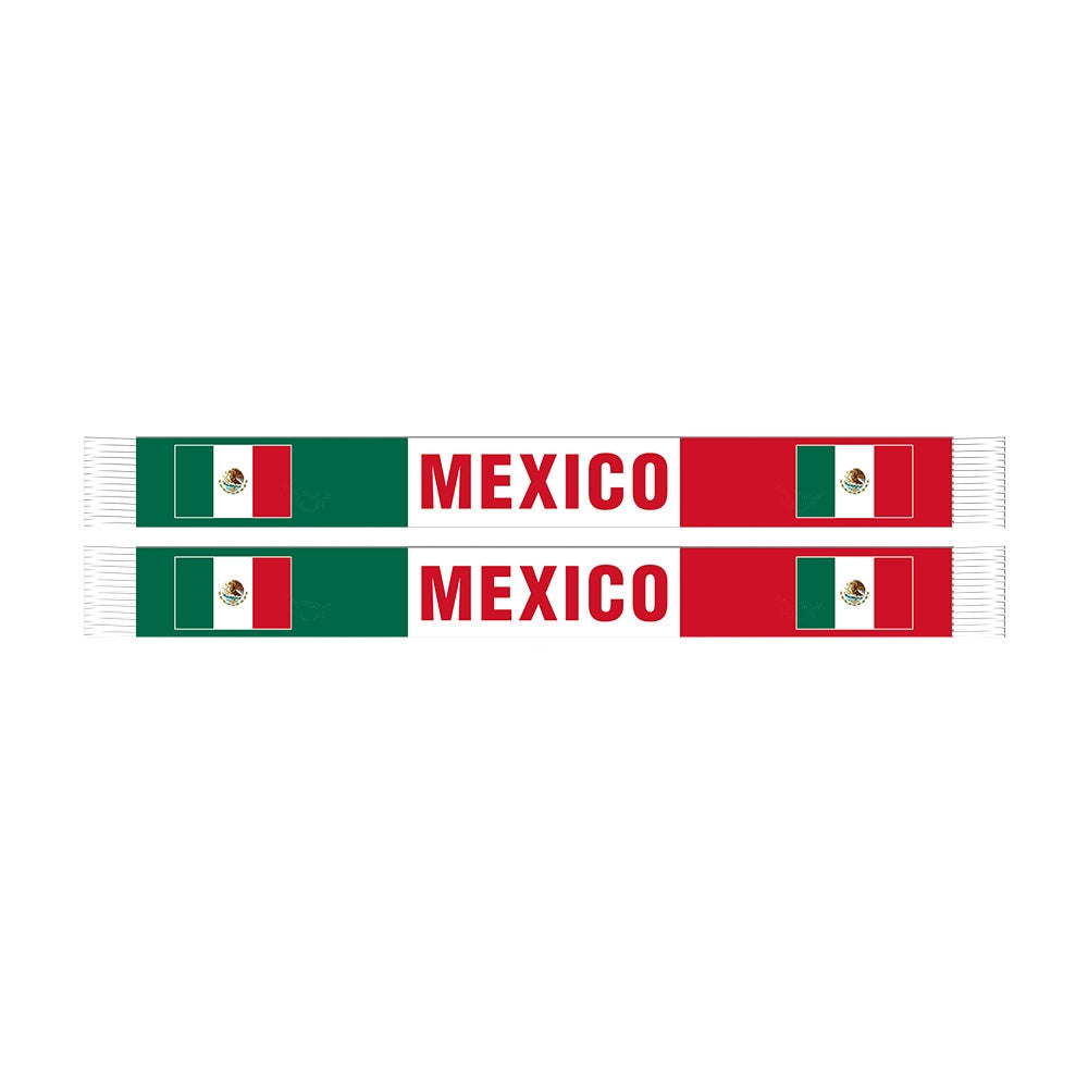 Mexico 2026 World Cup Fan Scarf | El Tri Knitted Football Scarf