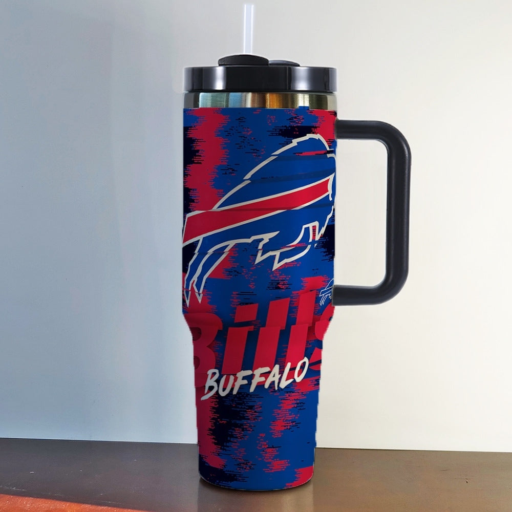 NFL 40oz Insulated Car Tumbler – Ultimate Gameday Travel Mug with Handle