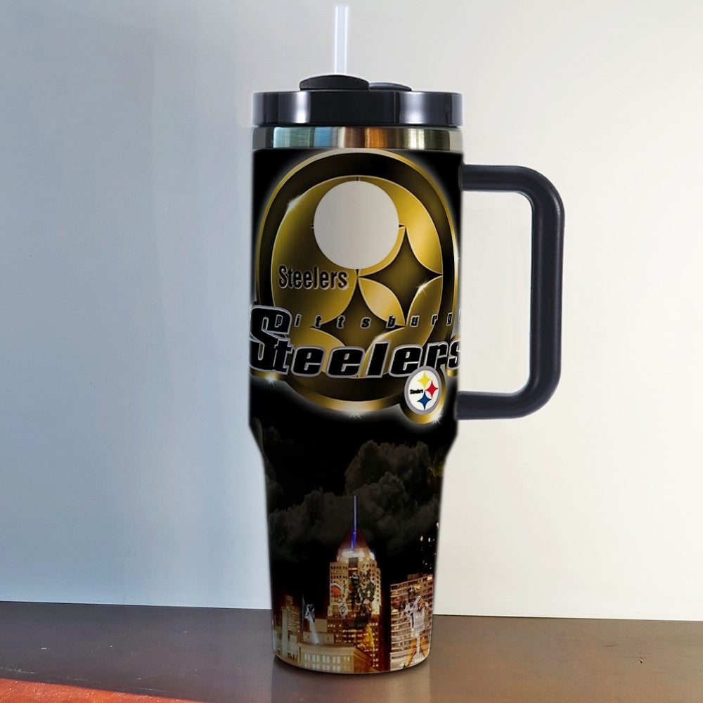 NFL 40oz Insulated Car Tumbler – Ultimate Gameday Travel Mug with Handle