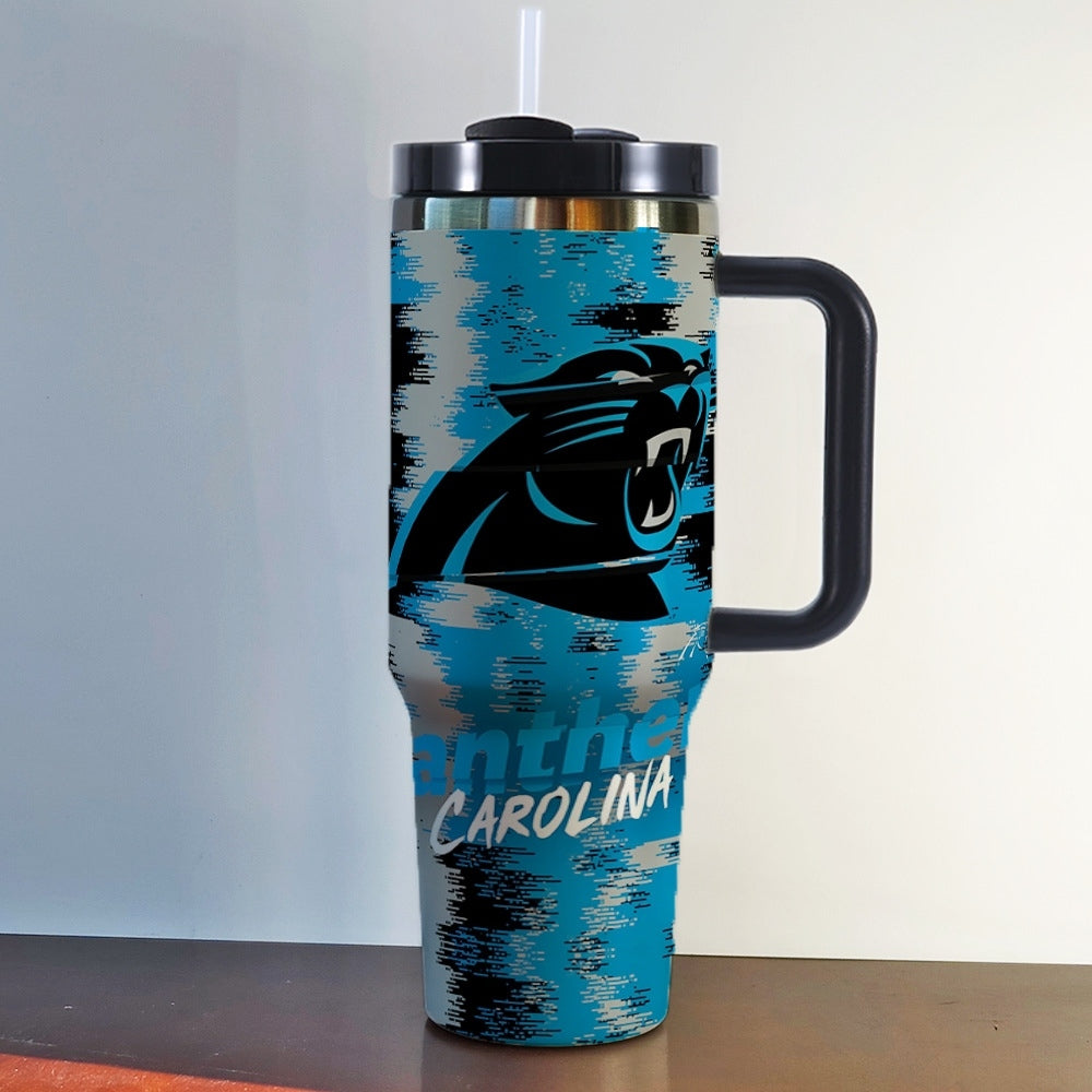NFL 40oz Insulated Car Tumbler – Ultimate Gameday Travel Mug with Handle