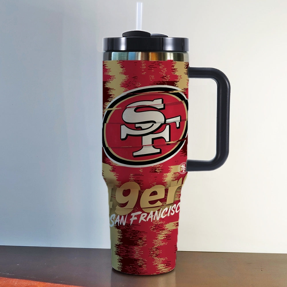 NFL 40oz Insulated Car Tumbler – Ultimate Gameday Travel Mug with Handle