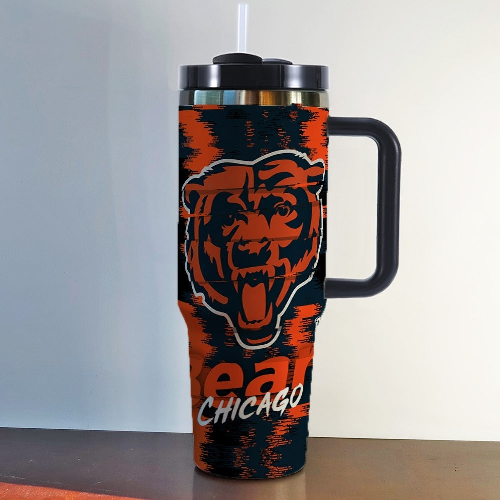 NFL 40oz Insulated Car Tumbler – Ultimate Gameday Travel Mug with Handle
