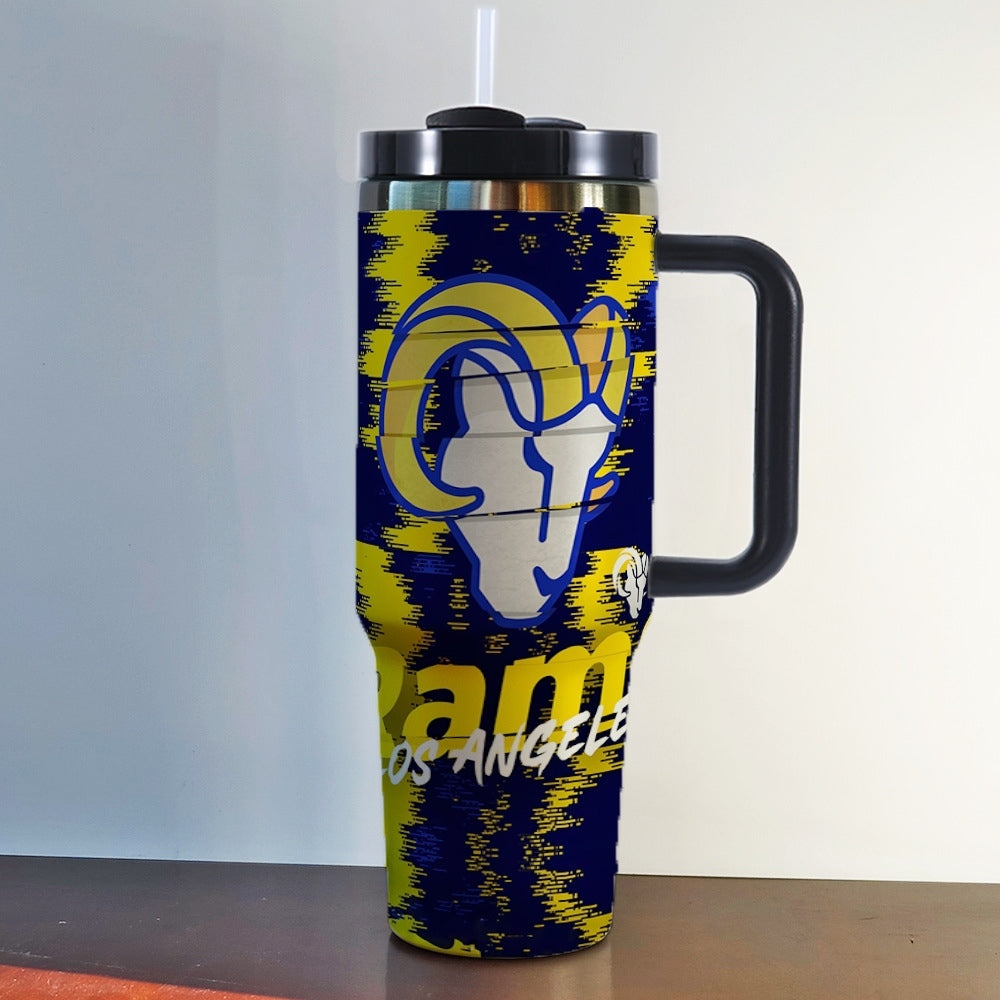 NFL 40oz Insulated Car Tumbler – Ultimate Gameday Travel Mug with Handle
