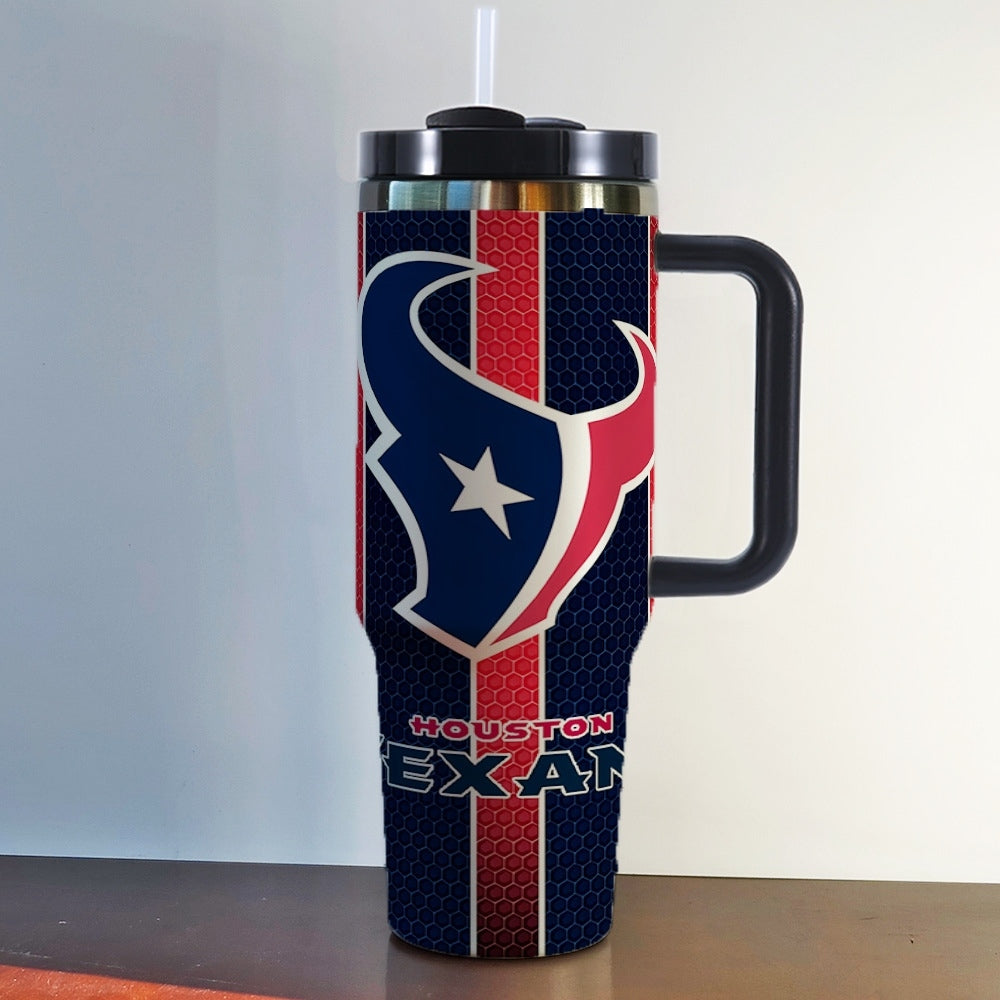 NFL 40oz Insulated Car Tumbler – Ultimate Gameday Travel Mug with Handle