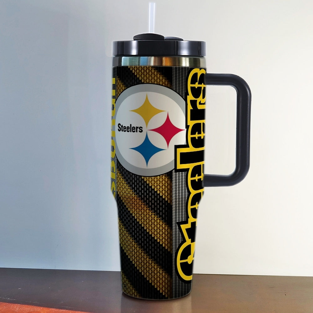 NFL 40oz Insulated Car Tumbler – Ultimate Gameday Travel Mug with Handle