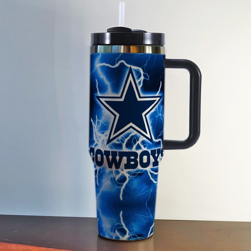 NFL 40oz Insulated Car Tumbler – Ultimate Gameday Travel Mug with Handle