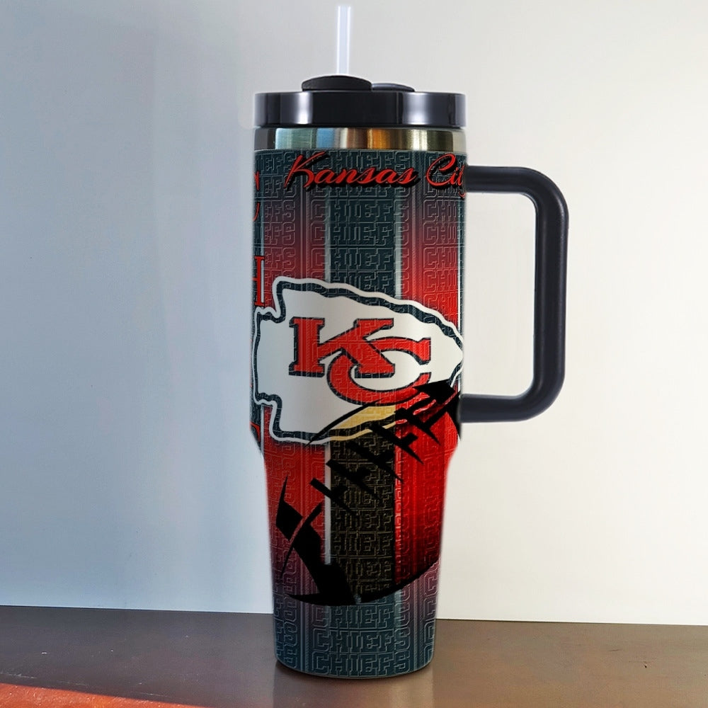 NFL 40oz Insulated Car Tumbler – Ultimate Gameday Travel Mug with Handle