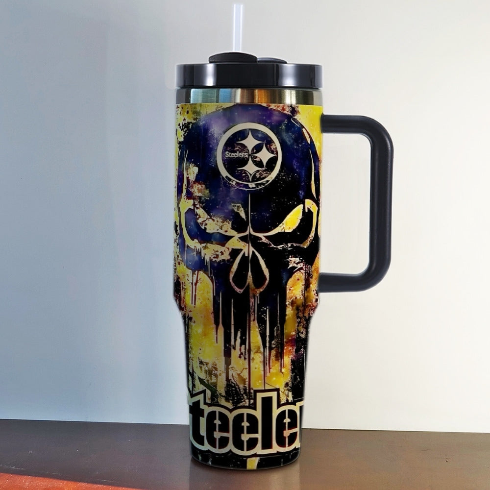 NFL 40oz Insulated Car Tumbler – Ultimate Gameday Travel Mug with Handle