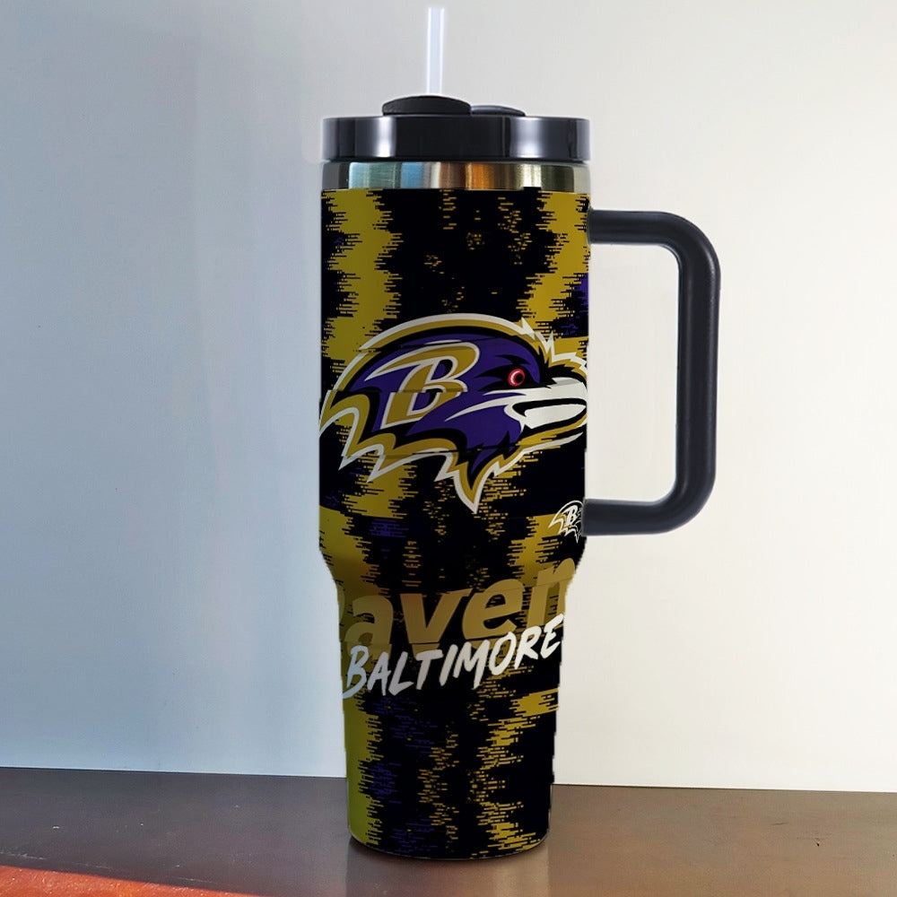 NFL 40oz Insulated Car Tumbler – Ultimate Gameday Travel Mug with Handle