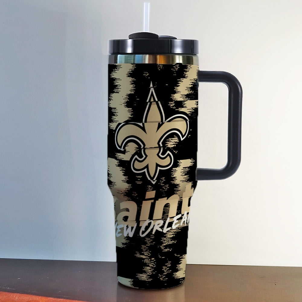 NFL 40oz Insulated Car Tumbler – Ultimate Gameday Travel Mug with Handle
