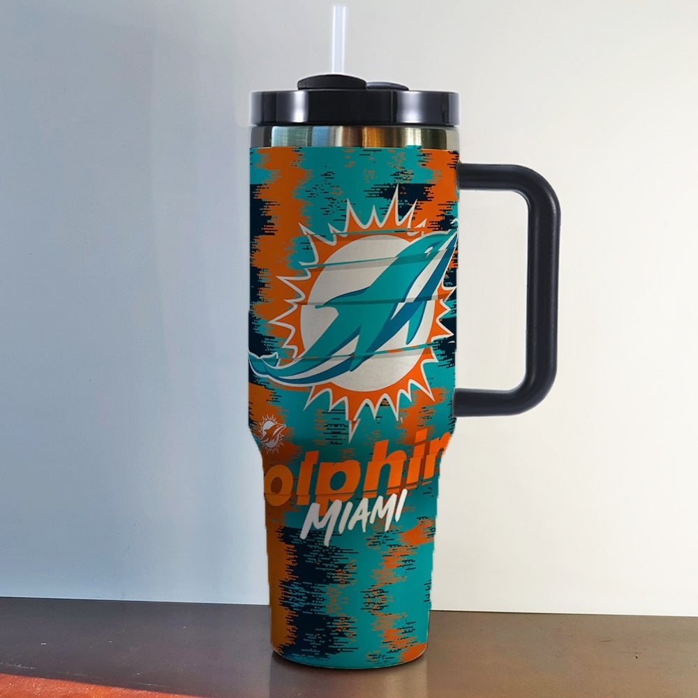 NFL 40oz Insulated Car Tumbler – Ultimate Gameday Travel Mug with Handle