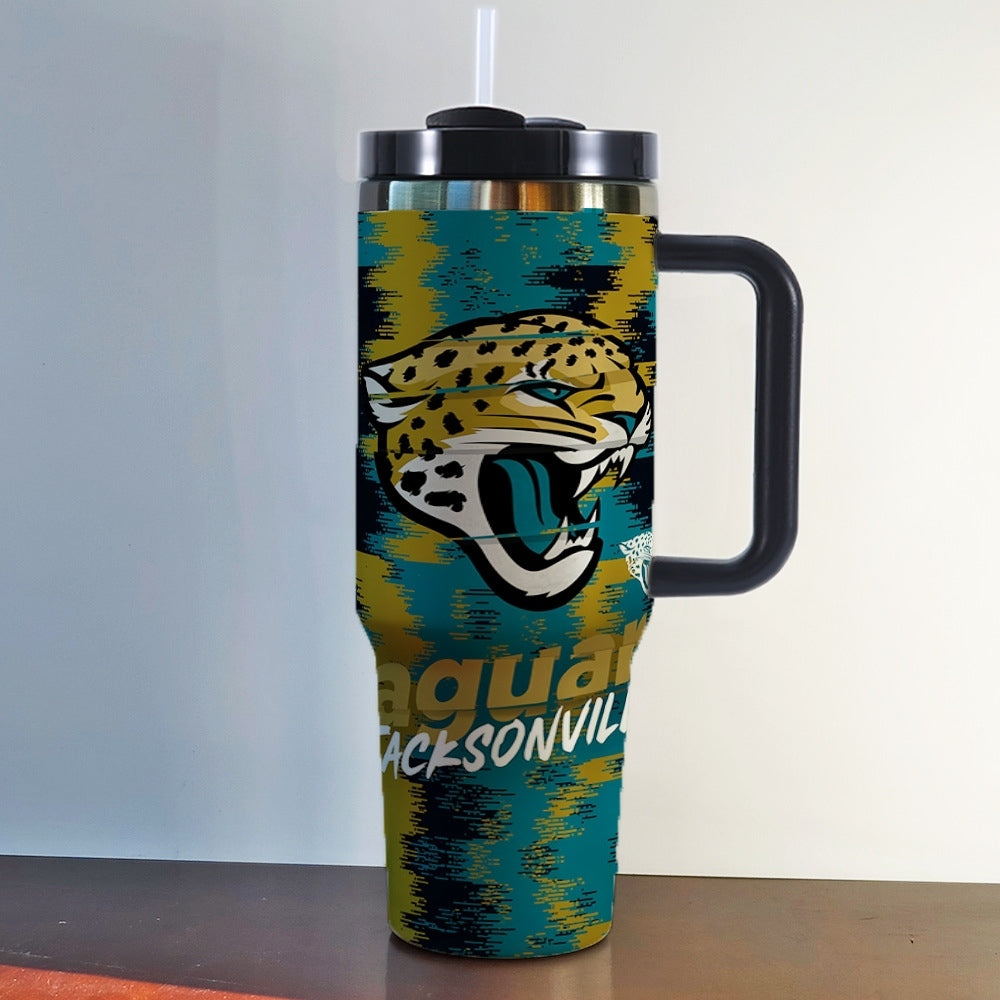 NFL 40oz Insulated Car Tumbler – Ultimate Gameday Travel Mug with Handle