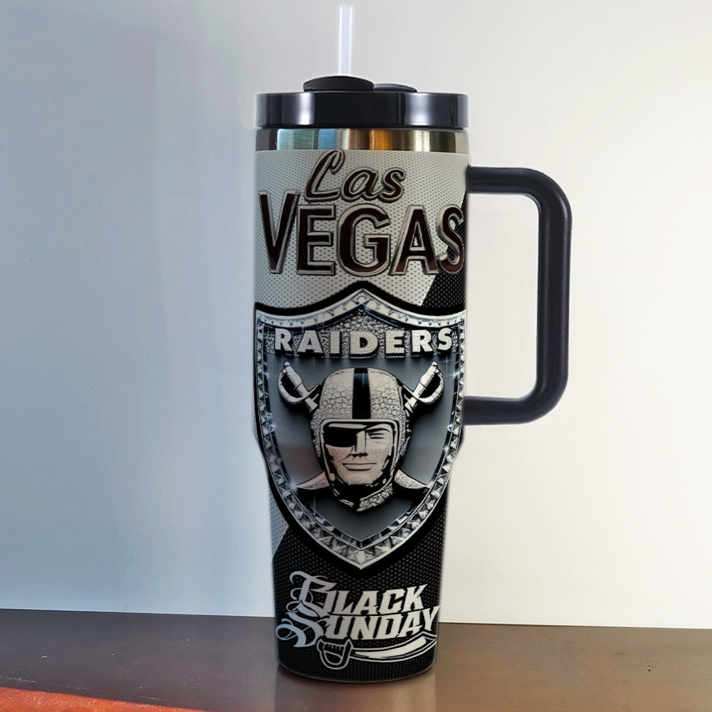 NFL 40oz Insulated Car Tumbler – Ultimate Gameday Travel Mug with Handle