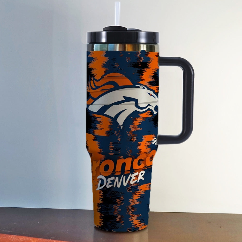 NFL 40oz Insulated Car Tumbler – Ultimate Gameday Travel Mug with Handle