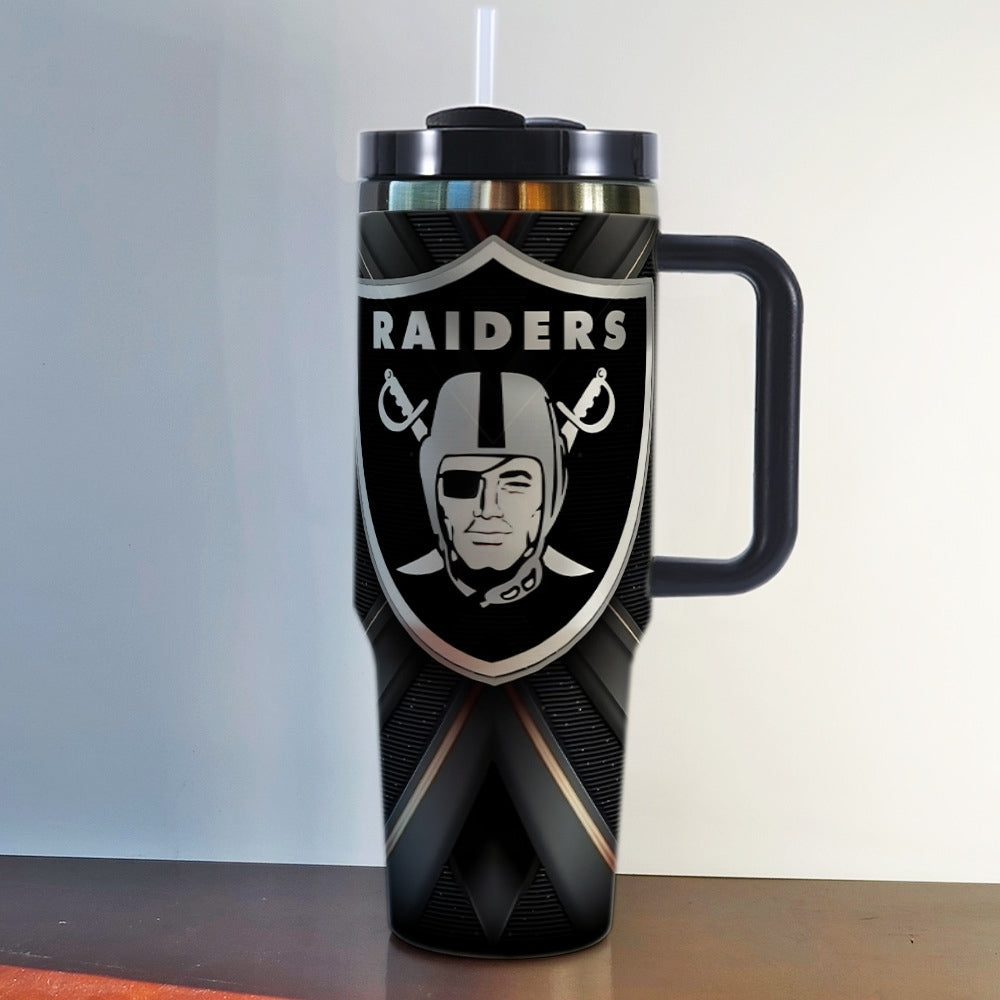 NFL 40oz Insulated Car Tumbler – Ultimate Gameday Travel Mug with Handle